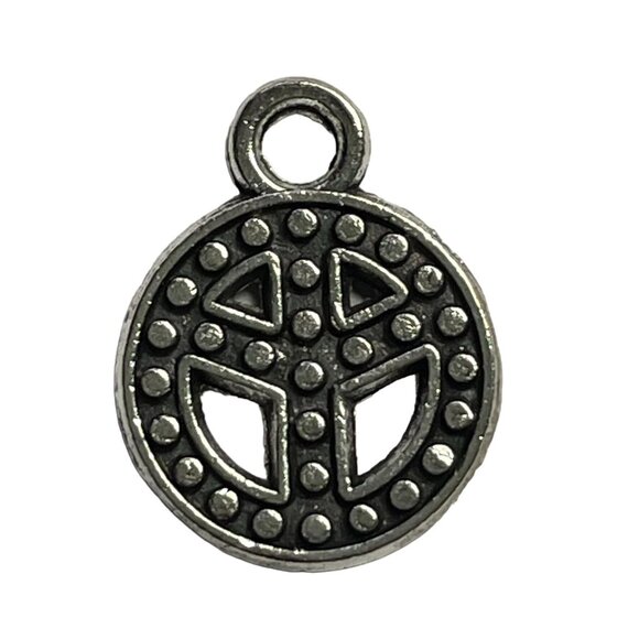 Peace Sign Pendant Silver Tone Charm Bracelet u B Necklace Jewelry Craft Dangle - Picture 2 of 2